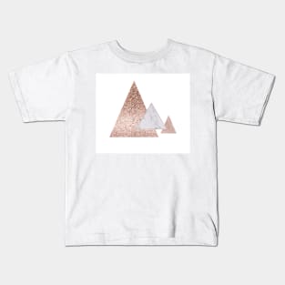 Rose gold triangle glamour Kids T-Shirt